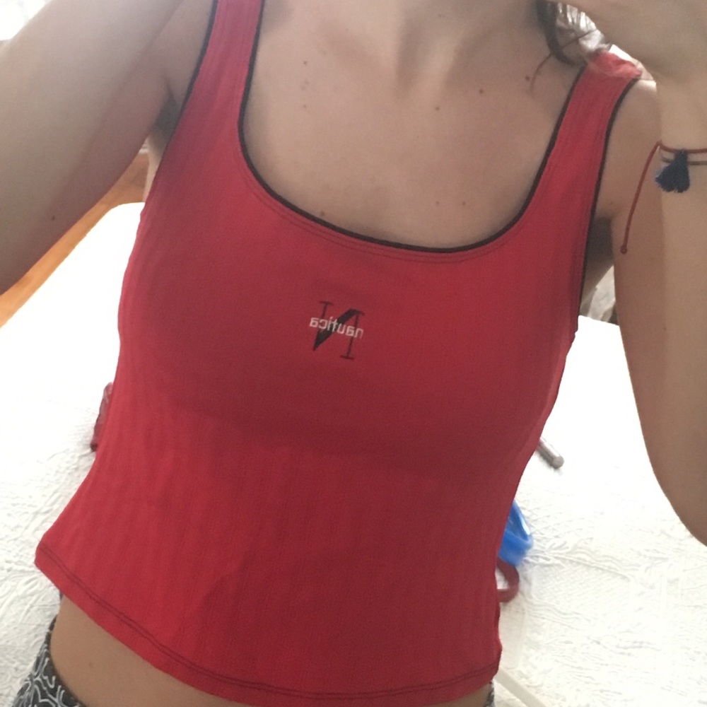 Vintage Nautica retro bathing suit top